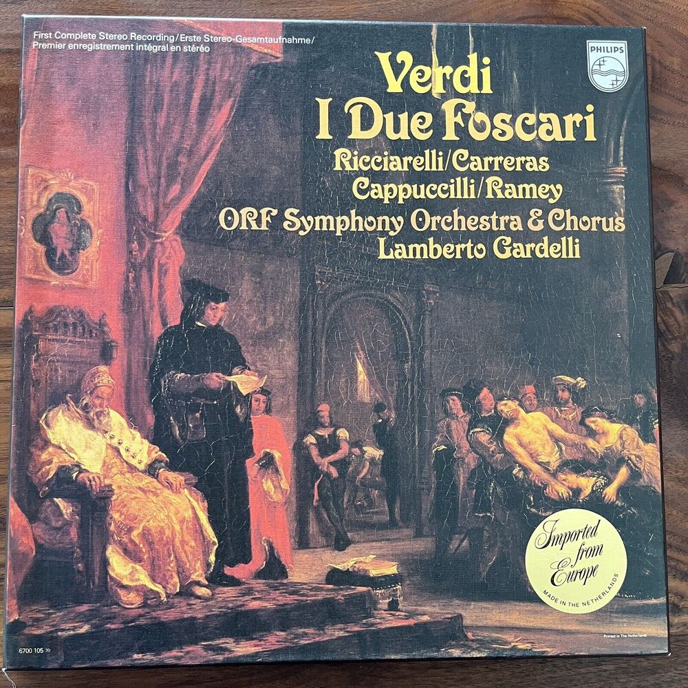 Verdi I Due Foscari Lamberto Gardelli 2xVinyl LP Box Set 1977 Philips 6700 105